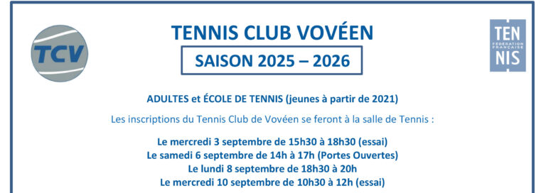 Inscriptions 2025/2026​